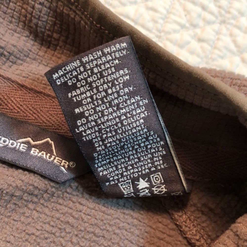 Eddie Bauer size Large cocoa brown knit shirt - Picture 5 of 8